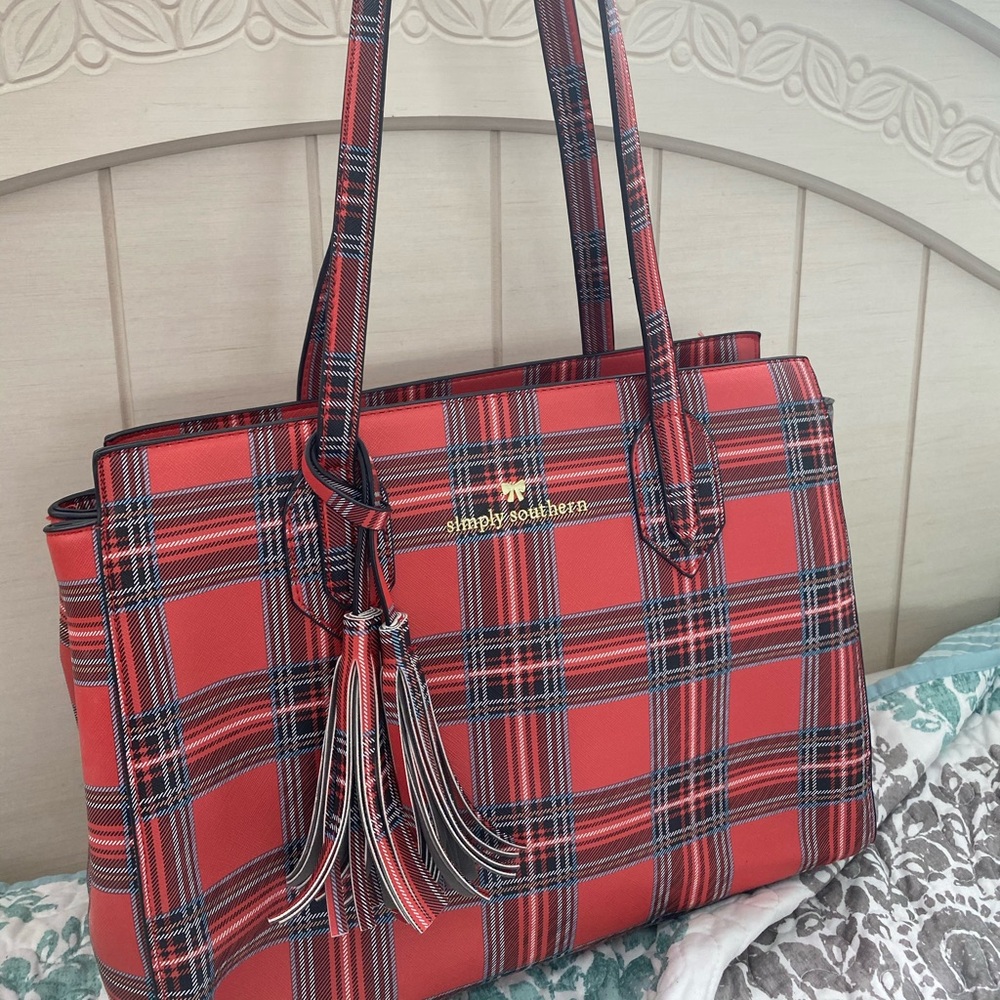 Tartan bag and wallet